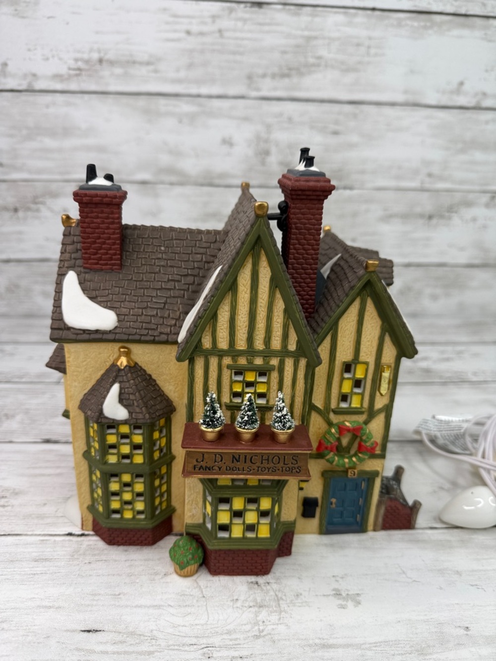 Department 56 “J.D. Nichols Toy Shop” Dickens Christmas village vintage 1995